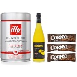 Кофе зерновой, сироп и 3 злаковых батончика